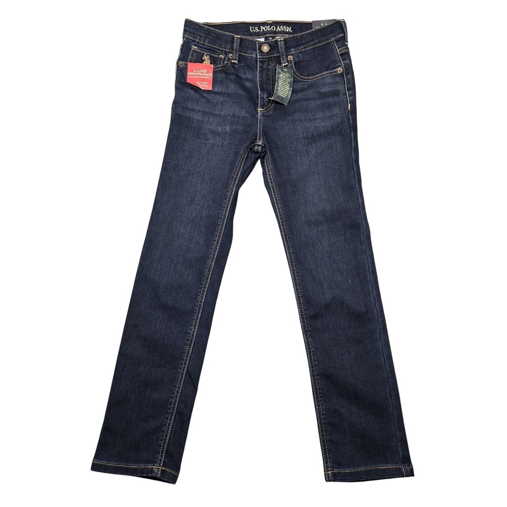 U.S. Polo Assn. Jeans Boys 10 Blue Skinny Dark Wash Stretch‎ Adjustable